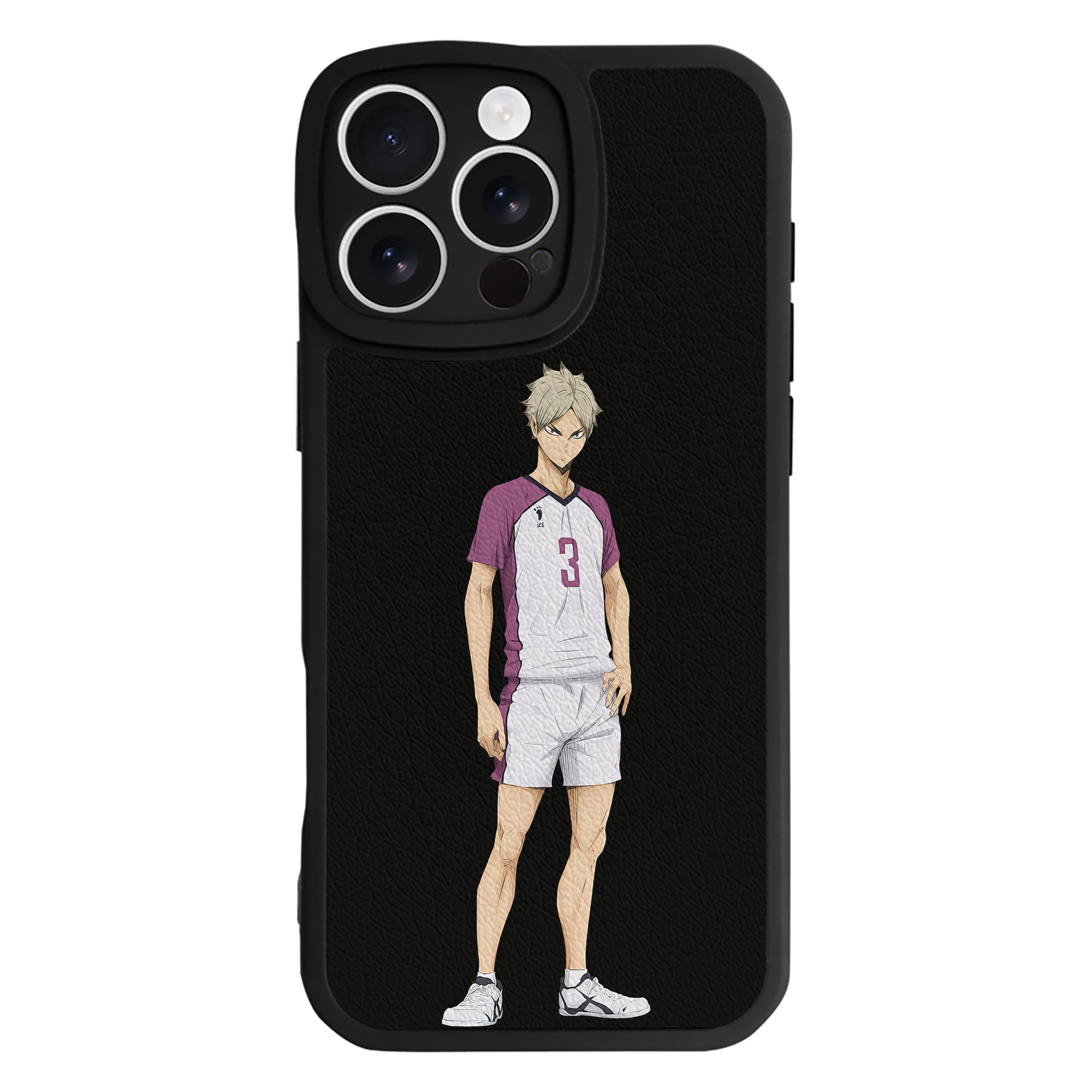 （画像用） ハイキュー!! Haikyu!! 【iPhone 16シリーズ対応】シリコンスマホケース（レザー調） 材質：シリコン
